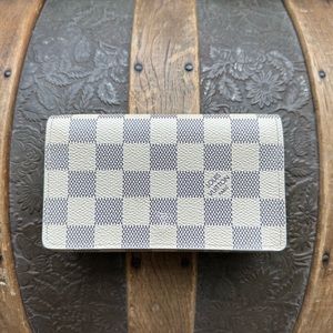Trésor Damier Azur Canvas Bi-Fold Wallet